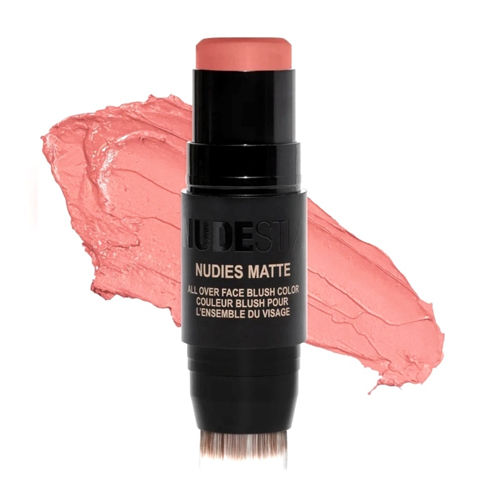 NWT Nudies Matte Blush multi use stick in Sunset Strip Color w/ brush Retail $35